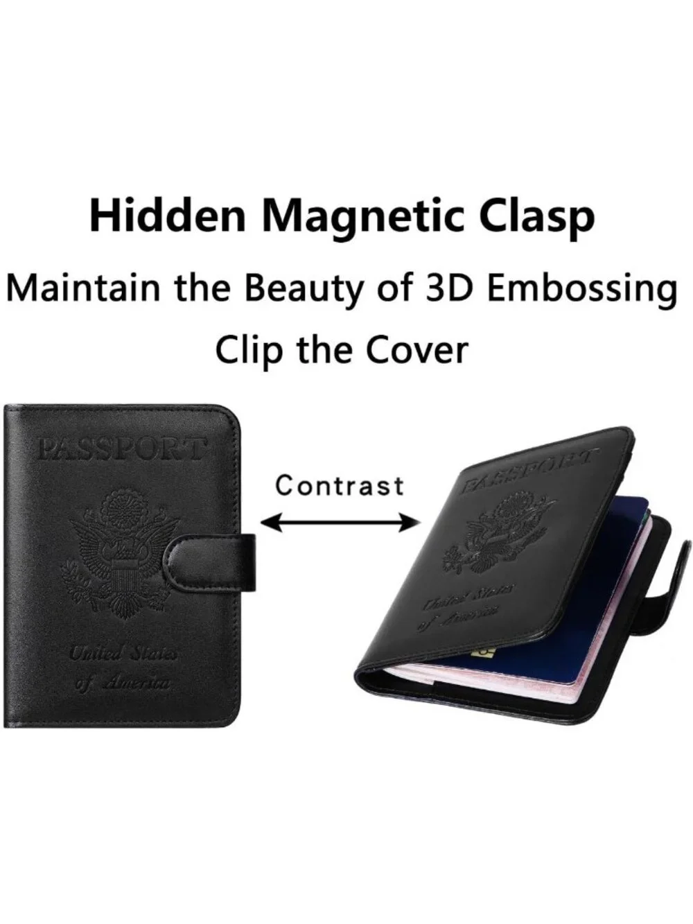 RFID Blocking Leather Passport Holder with Airtag Slot | Travel Wallet & Luggage